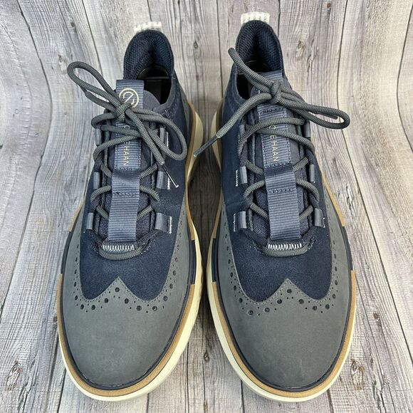 Cole Haan 5.ZEROGRAND Wingtip Oxford Shoes Men's 9W Light Navy C36507 NWOB - Picture 7 of 11